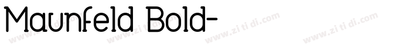 Maunfeld Bold字体转换